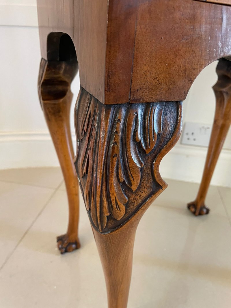 Unusual Antique Burr Walnut Marquetry Inlaid Bureau - Image 8